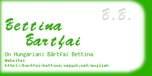 bettina bartfai business card